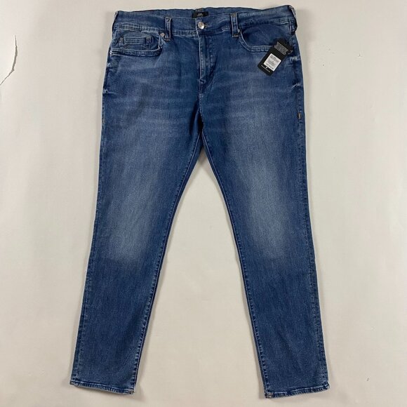 NWT True Religion Geno Relaxed Slim Jeans Men's 42 Stretch Medium Ink Blue SN - Picture 1 of 16